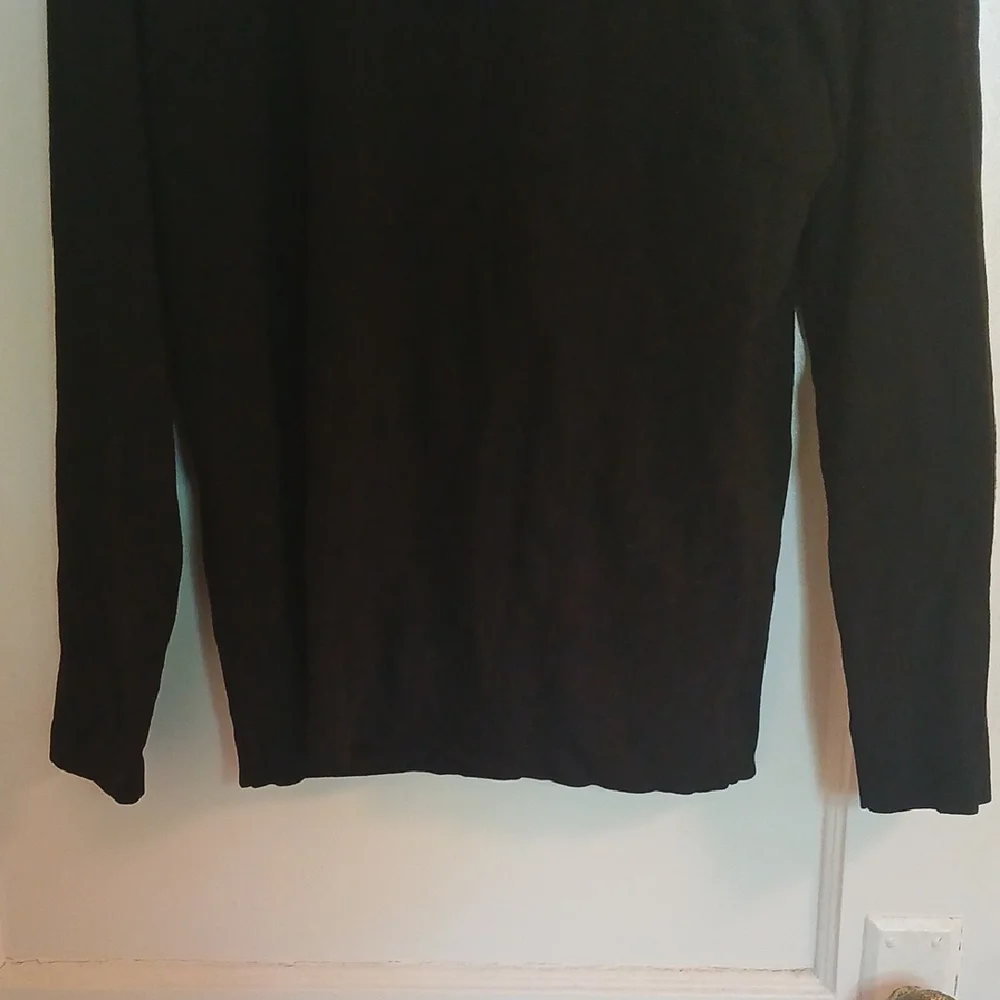 Chico' Black Turtle Neck Sweater Classic Knit - Picture 2 of 11